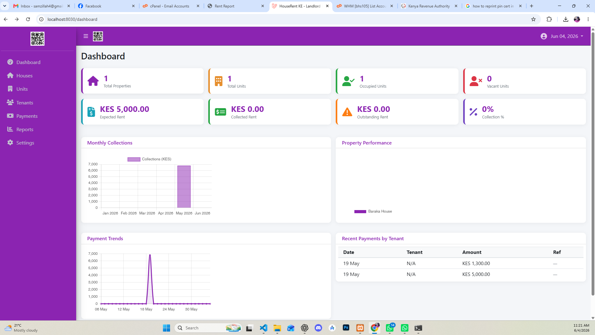 House Rent KE (Rental Management System)